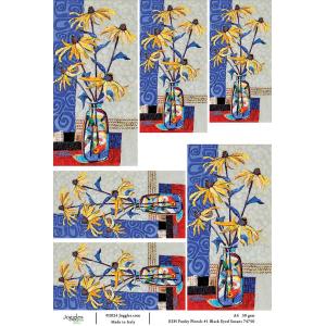 Joggles / Elizabeth St Hilaire A4 Rice Paper - Funky Florals #1 - Black Eyed Susans [74750]
