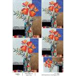 Joggles / Elizabeth St Hilaire A4 Rice Paper - Funky Florals #1 - Cali Poppies [74749]