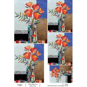 Joggles / Elizabeth St Hilaire A4 Rice Paper - Funky Florals #1 - Cali Poppies [74749]