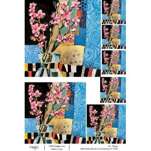 Joggles / Elizabeth St Hilaire A4 Rice Paper - Funky Florals #1 - Sentimental #1 [74744]