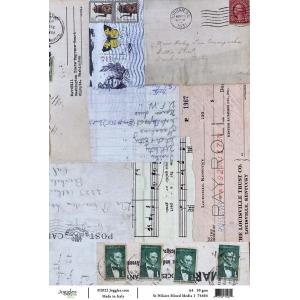 Joggles / Elizabeth St Hilaire A4 Rice Paper - Mixed Media Background #1 [74464]