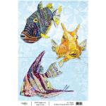 Joggles / Elizabeth St Hilaire A4 Rice Paper - Tropical Fish D [74399]