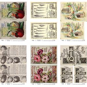 Joggles / Elizabeth St Hilaire A4 Rice Paper - Vintage Seed Catalogs Set Of 6 November 2025