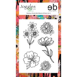Joggles / Erin Bishop Clear Stamp Set - Fabulous Florals - Mini Blooms & Stems Set #2 [52330]