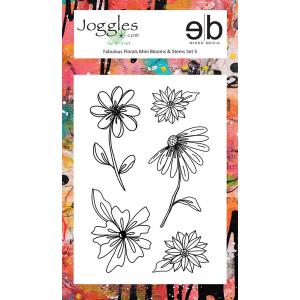 Joggles / Erin Bishop Clear Stamp Set - Fabulous Florals - Mini Blooms & Stems Set #5 [52333]