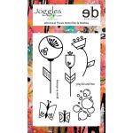 Joggles / Erin Bishop Clear Stamp Set - Whimsical Florals - Butterflies & Bubbles [74881]