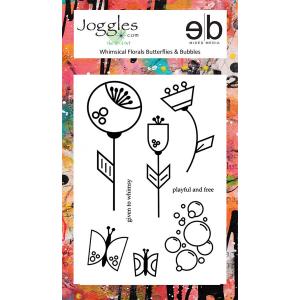 Joggles / Erin Bishop Clear Stamp Set - Whimsical Florals - Butterflies & Bubbles [74881]