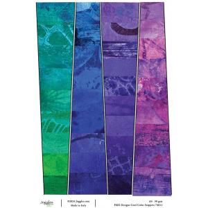 Joggles / FMD Designs A4 Rice Paper - Cool Color Snippets [74811]