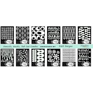 Joggles / FMD Designs Feeling Groovy Stencils & Masks - Set Of 12, October 2026 [53875]