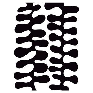 Joggles / FMD Designs Feeling Groovy Tab Cut Stencil & Mask Combo - Lava Lines [53869]