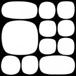 Joggles / FMD Designs - Mid Century & Botanicals 6" x 6" Stencil - Press The Button [53823]