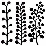 Joggles / FMD Designs - Mid Century & Botanicals 6" x 6" Tab Cut Stencil & Mask Combo - Berries [53824]