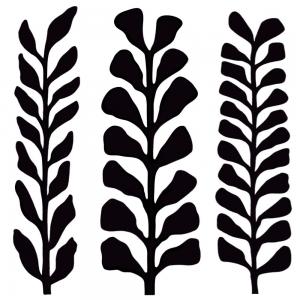 Joggles / FMD Designs - Mid Century & Botanicals 6" x 6" Tab Cut Stencil & Mask Combo - Leafy Fauna [53825]