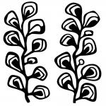 Joggles / FMD Designs - Mid Century & Botanicals 6" x 6" Tab Cut Stencil & Mask Combo - Mod Leaves [53828]
