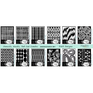 Joggles / FMD Designs Set Of 12 Fabric & Mid Century Modern - July 2024