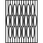 Joggles / FMD Designs Stencil - Mid Century Modern - Tethered Ovals [75212]
