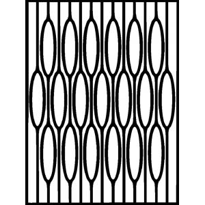 Joggles / FMD Designs Stencil - Mid Century Modern - Tethered Ovals [75212]