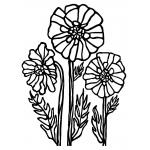 Joggles / FMD Designs Tab Cut Stencil & Mask Combo - Botanicals, Poppy [75162]