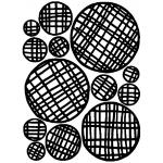 Joggles / FMD Designs Tab Cut Stencil & Mask Combo - Fabric - Tweed Circles [75205]