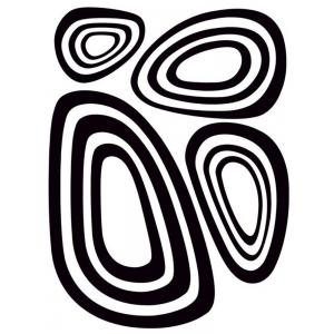 Joggles / FMD Designs Tab Cut Stencil & Mask Combo - Mid Century Modern - Ovals [75211]