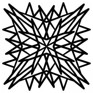 Joggles / Keren Tamir 6" x 6" Mask - Pointed Starburst [75026]