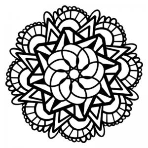 Joggles / Keren Tamir 6" x 6" Mask - Spyrograph Mandala [57594]