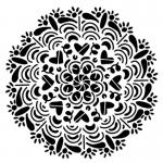 Joggles / Keren Tamir 6" x 6" Stencil - Flower Mandala [57590]