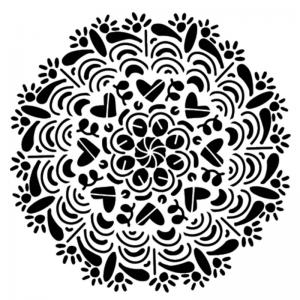 Joggles / Keren Tamir 6" x 6" Stencil - Flower Mandala [57590]