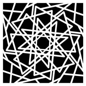 Joggles / Keren Tamir 6" x 6" Stencil - Geo Starburst [57591]