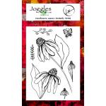 Joggles / Lesley Iverson Clear Stamp Set - Coneflowers, Leaves & Butterfly [52304]