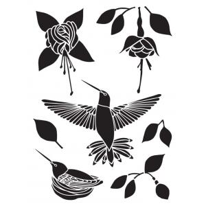 Joggles / Margaret Applin 9" x 12" Stencil - Hummingbirds [75064]