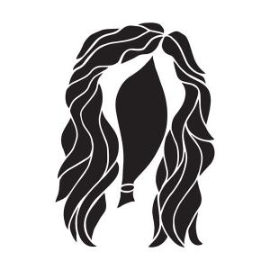 Joggles / Margaret Applin Designs 6" x 9" Fearless Face Stencil - Large Hair #1 [33805]