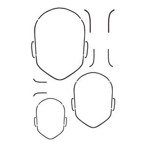 Joggles / Margaret Applin Designs 6" x 9" Fearless Face Stencil - Square Face [33811]