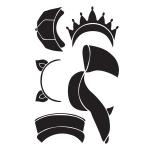 Joggles / Margaret Applin Designs 6" x 9" Fearless Face Stencil - Medium Hats & Crowns #1 [33815]