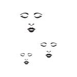 Joggles / Margaret Applin Designs 6" x 9" Fearless Face Stencil - Facial Features #5 [57401]