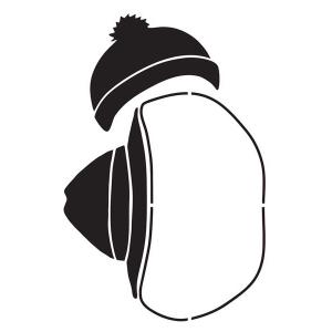Joggles / Margaret Applin Designs 6" x 9" Fearless Face Stencil - Large Hats #2 [57407]