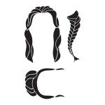 Joggles / Margaret Applin Designs 6" x 9" Fearless Face Stencil - Medium Hair #2 [57409]