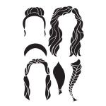 Joggles / Margaret Applin Designs 6" x 9" Fearless Face Stencil - Small Hair [57415]