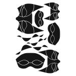 Joggles / Margaret Applin Designs 6" x 9" Fearless Face Stencil - Fox and Plain Masks Sm/Med/Lg [57416]