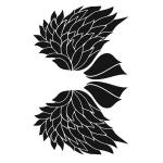 Joggles / Margaret Applin Designs 6" x 9" Fearless Face Stencil - Large Wings 1 [57419]