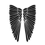 Joggles / Margaret Applin Designs 6" x 9" Fearless Face Stencil - Large Wings 2 [57424]