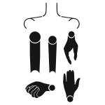 Joggles / Margaret Applin Designs 6" x 9" Fearless Face Stencil - Medium Arms / Hands / Shoulders [57411]