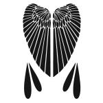 Joggles / Margaret Applin Designs 6" x 9" Fearless Face Stencil - Small Wings 1 [57444]
