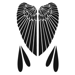 Joggles / Margaret Applin Designs 6" x 9" Fearless Face Stencil - Small Wings 1 [57444]