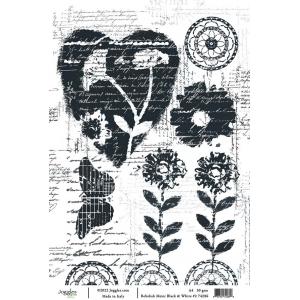 Joggles / Rebekah Meier A4 Rice Paper - Black & White #2 [74286]