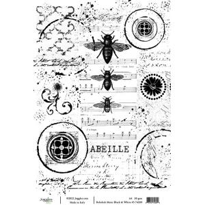 Joggles / Rebekah Meier A4 Rice Paper - Black & White #5 [74289]