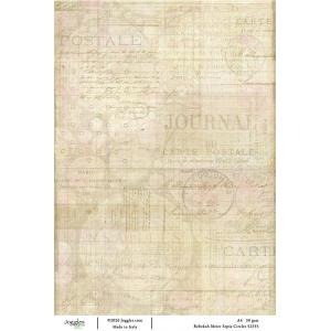 Joggles / Rebekah Meier A4 Rice Paper - Sepia - Circles [52355]