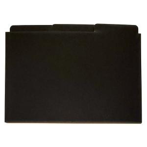 Joggles Smooth & Sturdy Black 4" x 6" Tabbed Index Card Dividers Set [74233]