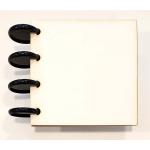 Joggles Smooth & Sturdy White Disc Bound Journal - 4" x 4" [57714]