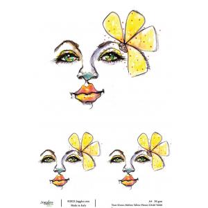 Joggles / Traci Owens A4 Rice Paper - Mellow Yellow - Flower Child [74620]